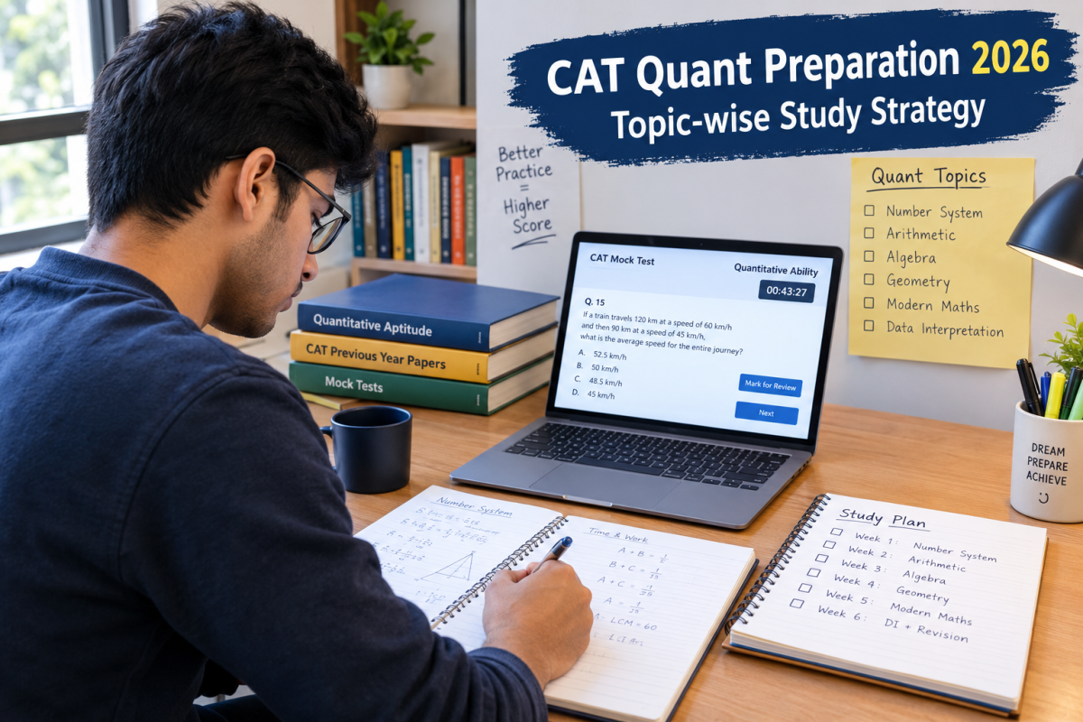 CAT Quant preparation 2026 topic-wise study strategy