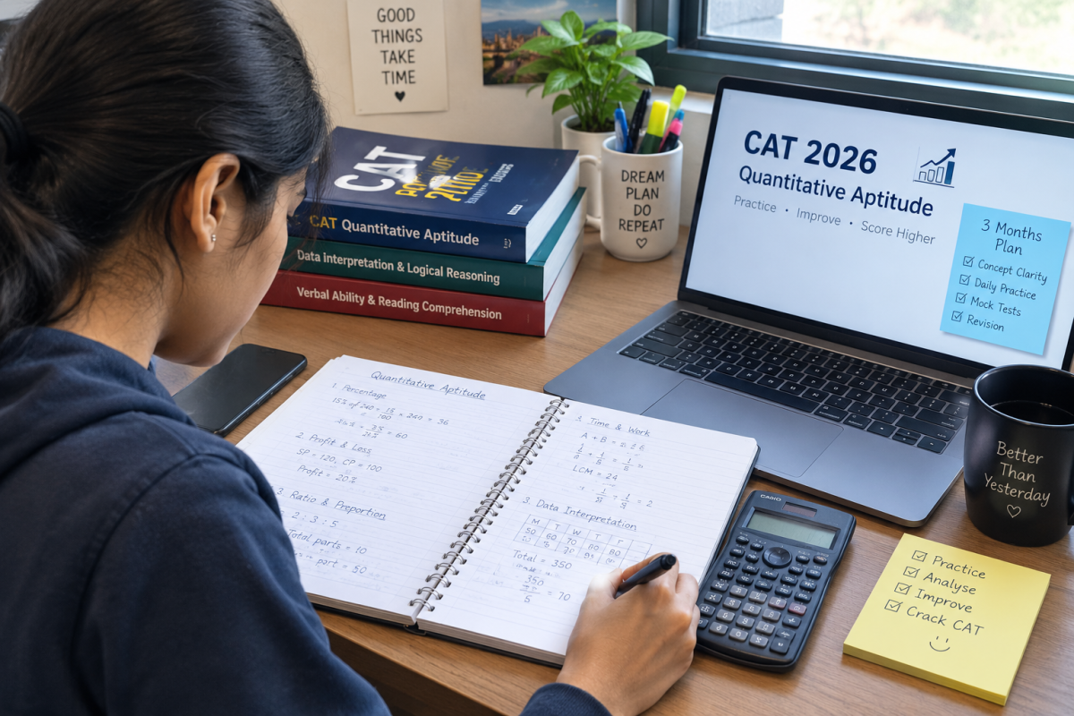 CAT quantitative aptitude preparation in 3 months